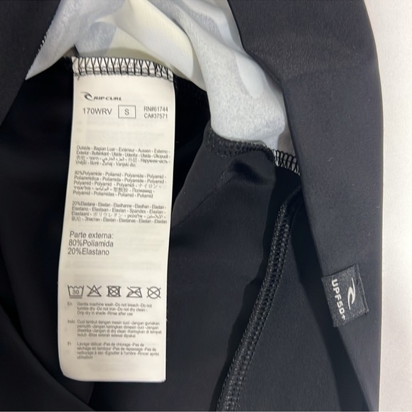 Rip Curl High Tide UV Zip Through Long Sleeve Rash Vest, SMALL - Picture 9 of 13